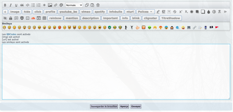 Affichage sur version ordinateur